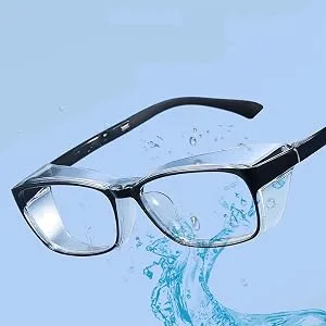 Safety Goggles Protective Blue Light Blocking Eyeglasses for Men Women 2 Pack (Black&Clear) - product information 4