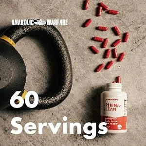 Phena-Lean Premier Supplement from Anabolic Warfare — Thermogenic Body Composition Supplement – Fuel Your Fire, Boost Energy, Increase Focus* - 60 Capsules. - 60 servings