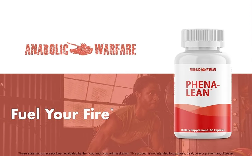 Phena-Lean Premier Supplement from Anabolic Warfare — Thermogenic Body Composition Supplement – Fuel Your Fire, Boost Energy, Increase Focus* - 60 Capsules. - phenalean header