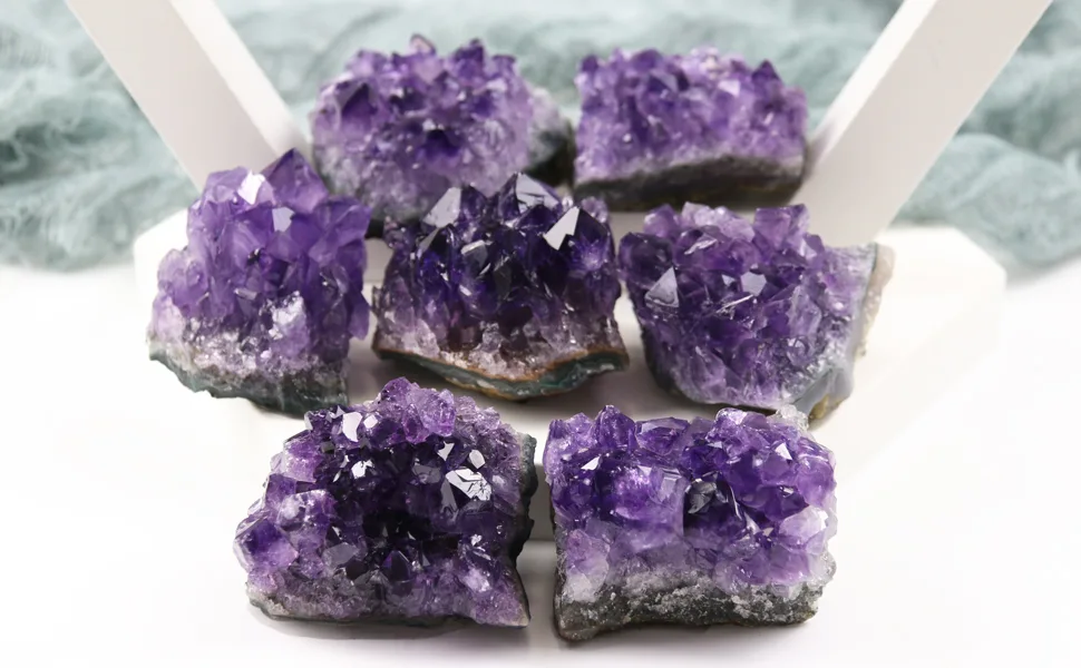 Namzi Amethyst Crystals, Amethyst Clusters for Witchcraft, Amathesis Crystal, Raw Amethyst, Natural Amethyst Geode Cave Healing Crystal Stones, Medium 1 Piece Set - Amethyst Cluster
