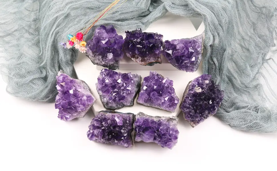 Namzi Amethyst Crystals, Amethyst Clusters for Witchcraft, Amathesis Crystal, Raw Amethyst, Natural Amethyst Geode Cave Healing Crystal Stones, Medium 1 Piece Set - Amethyst Cluster