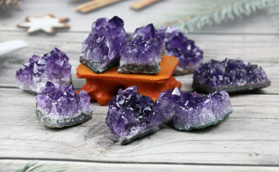 Namzi Amethyst Crystals, Amethyst Clusters for Witchcraft, Amathesis Crystal, Raw Amethyst, Natural Amethyst Geode Cave Healing Crystal Stones, Medium 1 Piece Set - Amethyst Cluster