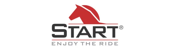Connection trick for horses and ponies Start Hard PP rope 2m with classic carabiner hook and panic (navy blau panic) dark blue panic hooks - start enjoy the ride logo