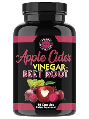 Angry Supplements Apple Cider Vinegar + Beet Root Capsules, Detox Pills, Nitric Oxide + Energy Booster (2-Bottles) - ACV Beet