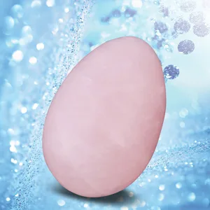 Rose Quartz Jade Egg Shaped Crystal Massage Stone for Healing Recovery Kegel Exercise Gemstone - GY00827-2