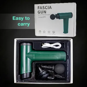 WowTowel Percussion Massage Gun, Deep Tissue Muscle Electric Gun Handheld Vibration Massage Device Quiet Brushless Motor with 6 Massage Heads and 6 Adjustable Speed Dark Green - product information 4