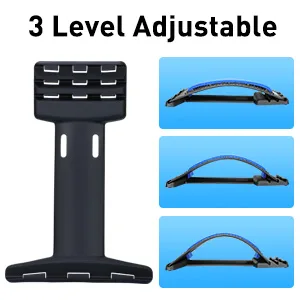 Back Stretcher, Cimoany Back Cracker for Lower Back Pain Relief Lower Back Stretcher with Magnet Adjustable Multi-Level for Scoliosis Herniated Disc Sciatica Black - Back Stretcher