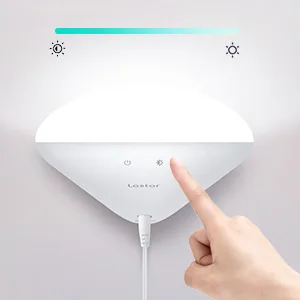 Light Therapy Lamp, 10,000 Lux UV Free LASTAR Sunlight Lamp with Touch Control 3 Brightness Adjustment Level Sun Lamp, Blue (White) A-white - sun lamp for depression