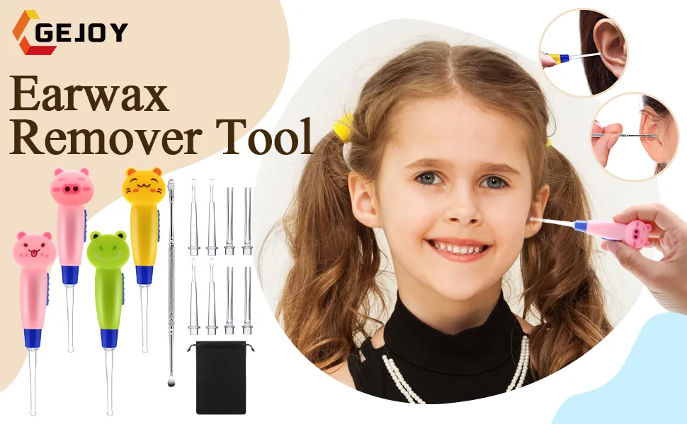 Earwax Remover Tool - 4 Pieces LED Earwax Spoon Safe Ear Pick Spoon and Stainless Steel Double-end Earwax Spoon - product information 1