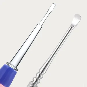 Earwax Remover Tool - 4 Pieces LED Earwax Spoon Safe Ear Pick Spoon and Stainless Steel Double-end Earwax Spoon - product information 4