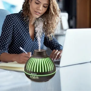 Aromatherapy Diffusers with Essential Oils Set,Office Cool Mist Humidifier Diffuser with Ambient Light 3 Times Settings,Ultrasonic Bedroom Vaporizers Aroma Oil Diffuser with Waterless Auto Shut-Off Black - diffuser for work