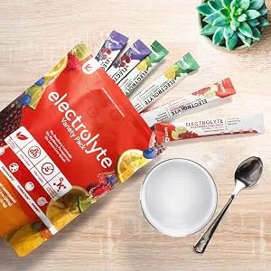 KEPPI Keto Electrolytes Powder - No Sugar or Carbs - Advanced Hydration Raspberry Lemonade Electrolyte Supplement, Boost Energy Without Sugar Variety Pack 0.24 Ounce (Pack of 30) - Keppi_Electrolytes_Multi_Stick_Packs_Tile