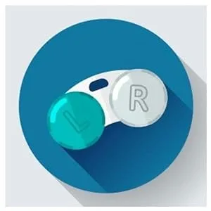 Design lens colored contact lenses 1 pair (2 hours) naturally acting sky blue color lenses + storage container with strength -0.75 "Natural Sky" -0.75 - Kontaktlinsenbehälter Aufbewahrungsbehälter Kontaktlinsendößchen Farblinsen dößchen Augenlinsen