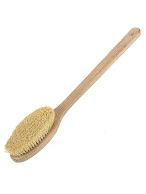 SIDCO sauna brush bath brush extra long handle massage back brush natural bristles 44cm - Badebürste