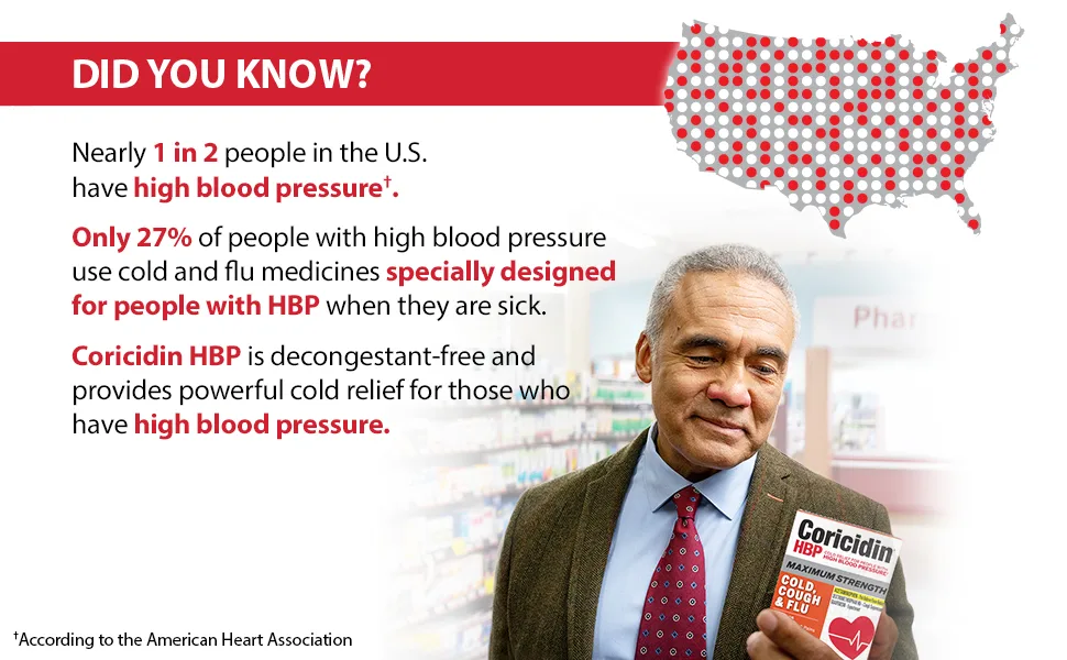 Coricidin Hbp, Decongestant-free Maximum Strength Multi-symptom Flu Tablets, 24 Count - bayer coricidin high blood pressure flu cold cough congestion fever sneezing sore throat medicine