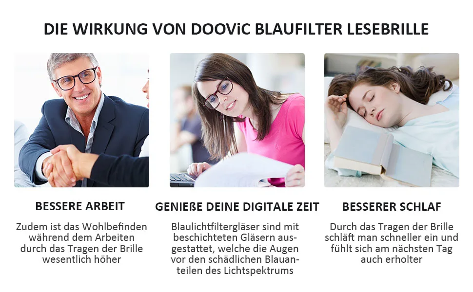 DOOViC Blue Light Filter Reading Glasses Square Frame Large Lenses Glasses with Prescription Strength 024 Black 2.25 x - bildschirmbrille mit blaulichtfilter