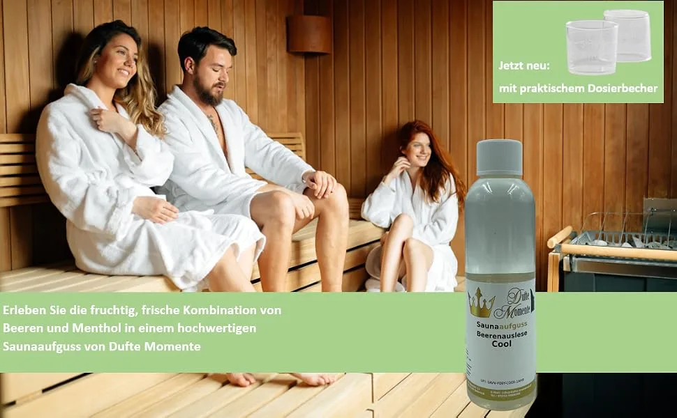 Sauna infusion concentrate Beerenauslese Cool - 250ml in PET bottle with dropper cap Beerenauslese Cool 250ml - Beerenauslese Cool_250ml_Haupt_Becher