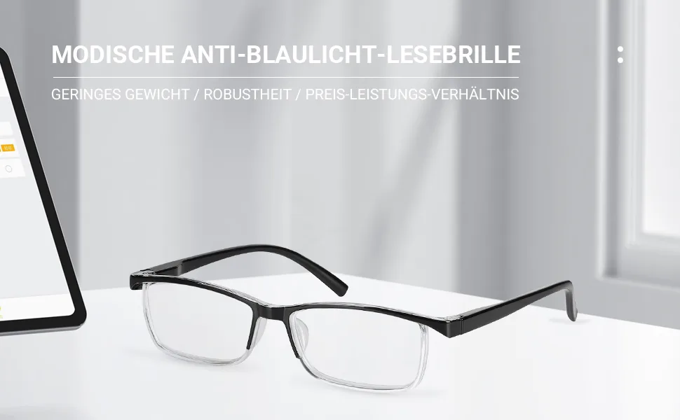 LUFF 4Pcs Anti-Blue Ray Reading Glasses Portable Ultralight Readers 1.25X 1pack-noir - Computerbrille lesebrille 1,5 lesebrille herren blaufilter brille herren computerbrille