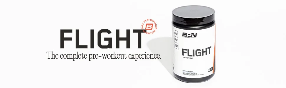 Bare Performance Nutrition, Flight Pre Workout, Energy, Focus & Endurance, Formulated with Caffeine Anhydrous, DiCaffeine Malate, N-Acetyl Tyrosine (30 Servings, Blue Raspberry) - bpn; flight; pre workout; preworkout; powder; electrolytes; energy; caffeine; mental focus; sport