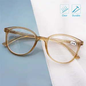 Women Reading Glasses 4Pack Large Round Frame Readers Spring Hinges with 4 Pouch 4 Pack Mix Color 2.0 x - product information 3