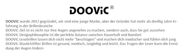 DOOViC Blue Light Filter Reading Glasses Square Frame Large Lenses Prescription Glasses 1216 Black 2.25 x - Doovic lesehilfe