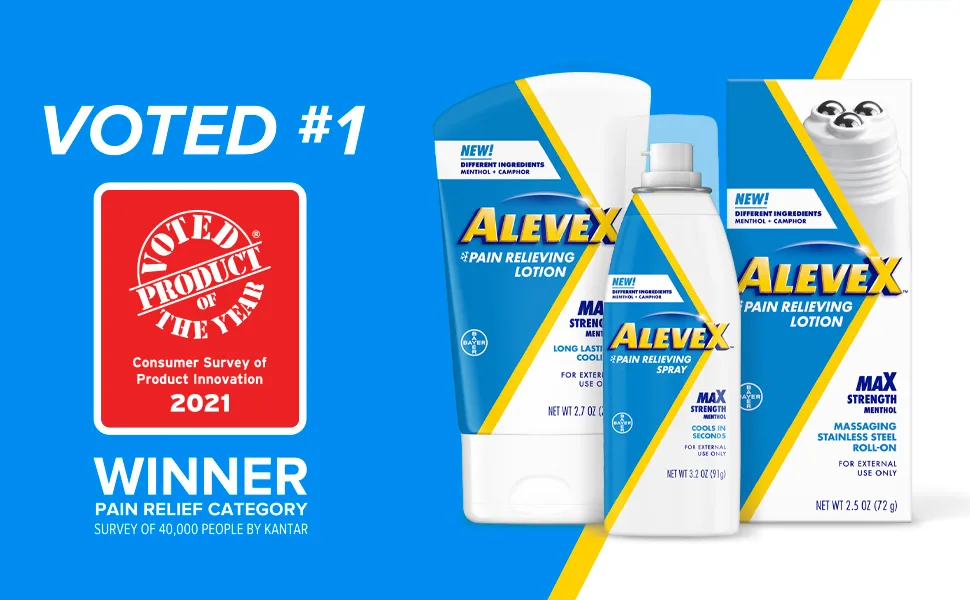 AleveX Pain Relieving Spray, Fast Acting & Fast Drying for Targeted Pain Relief, 3.2oz Spray by Aleve - aleve aleve x alleviate low back pain lower back pain pain relief arthritis arthritis relief