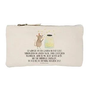 Mr. & Mrs. Panda Size S Small make -up bag Mouse stars - gift cosmetic bag hope animal motifs spring folder dreams good mood  - Image