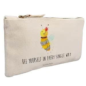 Mr. & Mrs. Panda size S Small make -up bag Bee flower - gift spring folder case cosmetics bag cosmetics bumblebee makeup wasp white s small - Image