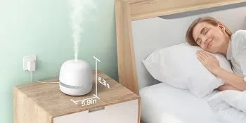 300ml Essential Oil Diffuser,Large Capacity Cool Mist Humidifier Dual Mist Mode Smart Timer Aromatherapy Diffuser (Mini White) - Essential Oil Diffuser