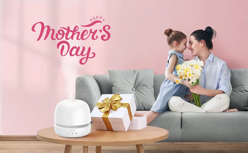 300ml Essential Oil Diffuser,Large Capacity Cool Mist Humidifier Dual Mist Mode Smart Timer Aromatherapy Diffuser (Mini White) - product information 1