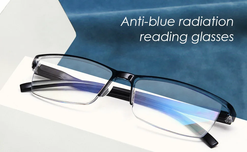 LUFF 4Pcs Anti-Blue Ray Reading Glasses Portable Ultralight Readers 1.0X Black - product information 4