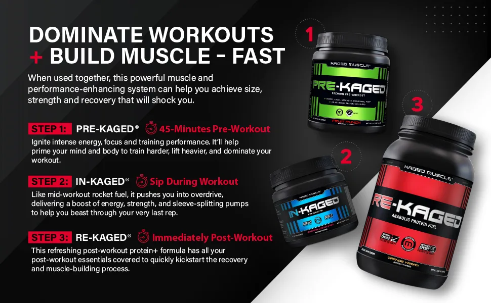 Post Workout Protein Powder, RE-KAGED Whey Protein Powder, Great Tasting Protein Shake with Whey Protein Isolate for Fast Post Workout Recovery with Complete BCAAs & EAAs (Iced Lemon Cake) - post workout kaged muscle builder protein whey isolate powder creatine bcaa recov ry strength