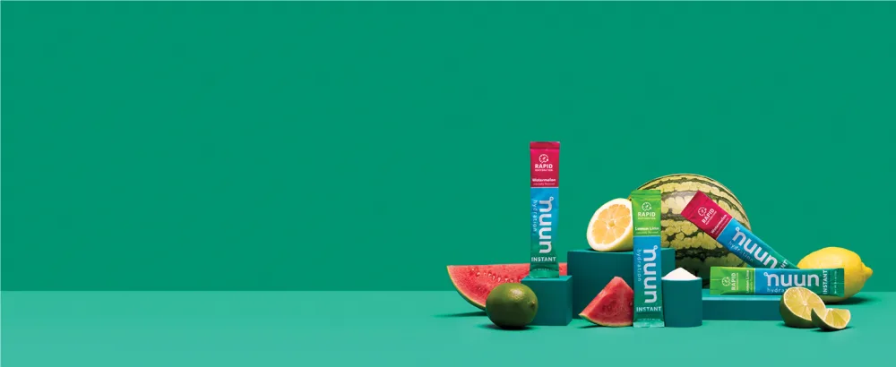 Electrolyte Powder Packets for Rapid Hydration | Nuun Instant (Lemon-Lime & Watermelon, 16 Servings) - Clean