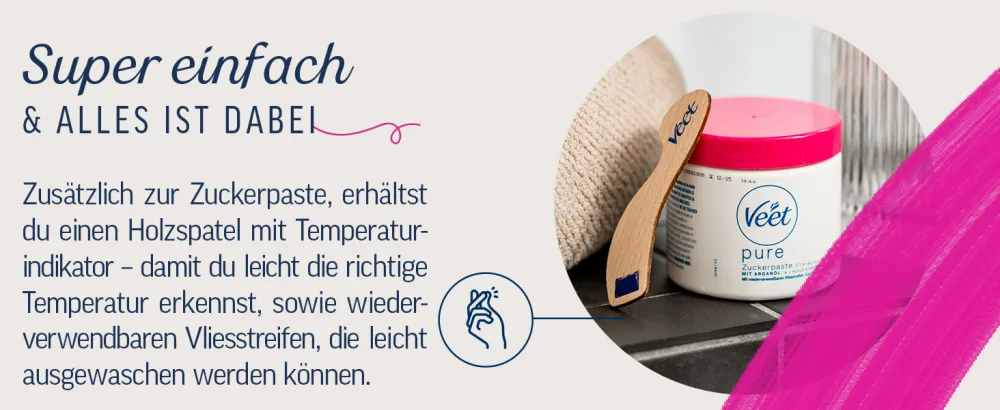 Sugaring sugar paste for hair removal 2-pack for noticeably smooth skin for up to 4 weeks Veet sugar paste 2x250ml - Super Einfach &amp; Alles ist Dabei