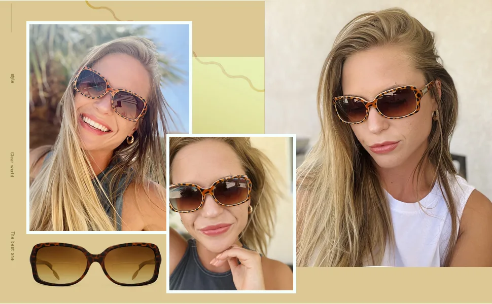 JM 2 Pack Classic Bifocal Reading Glasses Square Stylish Gradient Sunglasses Readers for Women +1.5 Black & Tortoise 1.5 x - 0062