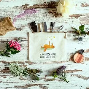 Mr. & Mrs. Panda Size M make -up pocket fox stars - gift pencil cosmetic bag cosmetic bag relaxed saying beautiful foxes white m - Image