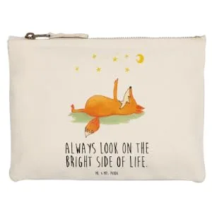 Mr. & Mrs. Panda Size M make -up pocket fox stars - gift pencil cosmetic bag cosmetic bag relaxed saying beautiful foxes white m - Image