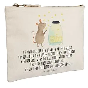 Mr. & Mrs. Panda Size M make -up bag Mouse stars - gift good mood pregnancy hope case cosmetic bag cosmetics animals white M - Image