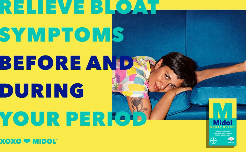 Midol Bloat Relief, Caplets with Pamabrom, 60 Count - midol complete bloat