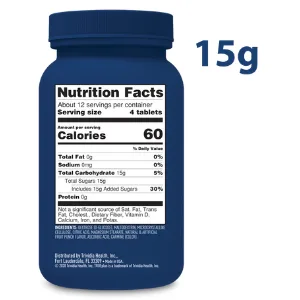 TRUEplus® Glucose Tablets, Tropical Fruit Flavor - 50ct Bottle (3) - 15 grams