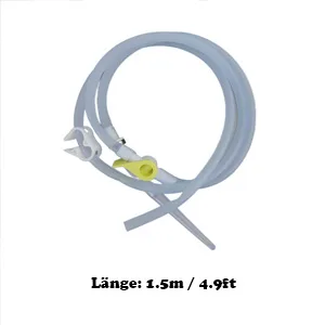 Silicone input hose accessories for intestinal cleaning long silicone hose 4 reusable tips in different sizes controlled water flow for enema for intestinal poisoning switch glass - Silikon-Einlaufschlauch