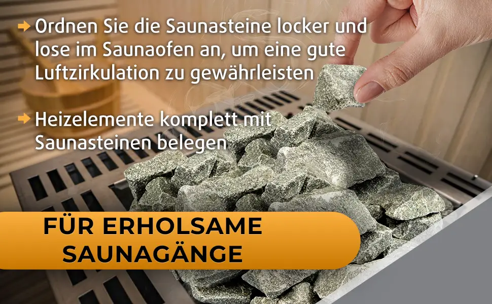 Sauna stones size 1 20kg - SaunaSteine