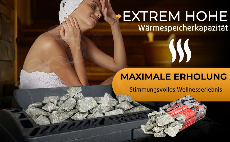 Sauna stones size 1 20kg - SaunaSteine