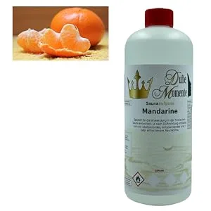 Sauna infusion concentrate mandarin - 1 litre in HDPE bottle with dropper cap and child safety lock - Mandarine_1000ml
