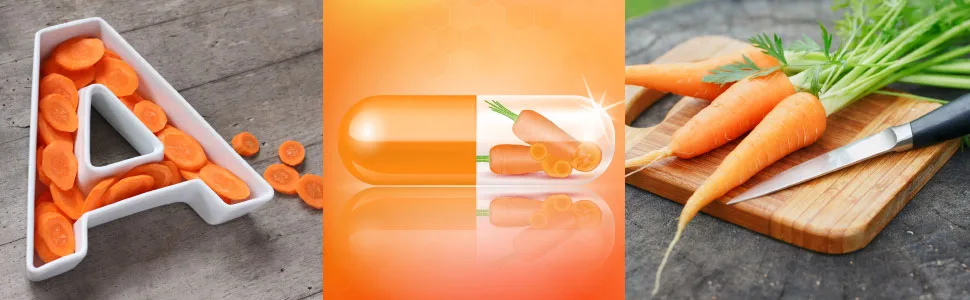 KOPP Vital Beta-Carotene Capsules | 3 x 200 capsules | 65 g | Carrot extract | Vitamin A | Pharmacy quality - Carotin