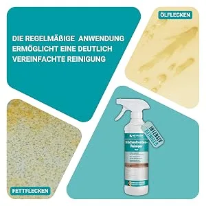 HOTREGA kitchen front cleaner matt 500 ml kitchen cleaner degreaser streak-free (3x 500ml) - KÜchenfronten Reiniger matt