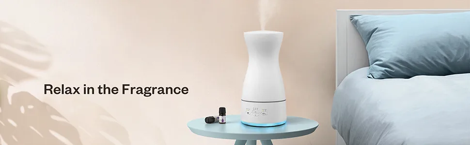 Essential Oil Diffuser, Aromatherapy Diffuser 1.8L Oil Diffuser with 3 Timer & 7 Ambient Light Settings, Diffusers for Essential Oils for Home, 2 Mist&Aroma Modes Alexa - Relax in the Fragrance