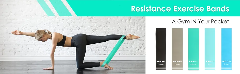 Resistance Loop Exercise Bands Set for Women Men Legs Butt Arms Shoulders Home Fitness, Strength Training, Yoga, Pilates Flexbands - product information 1