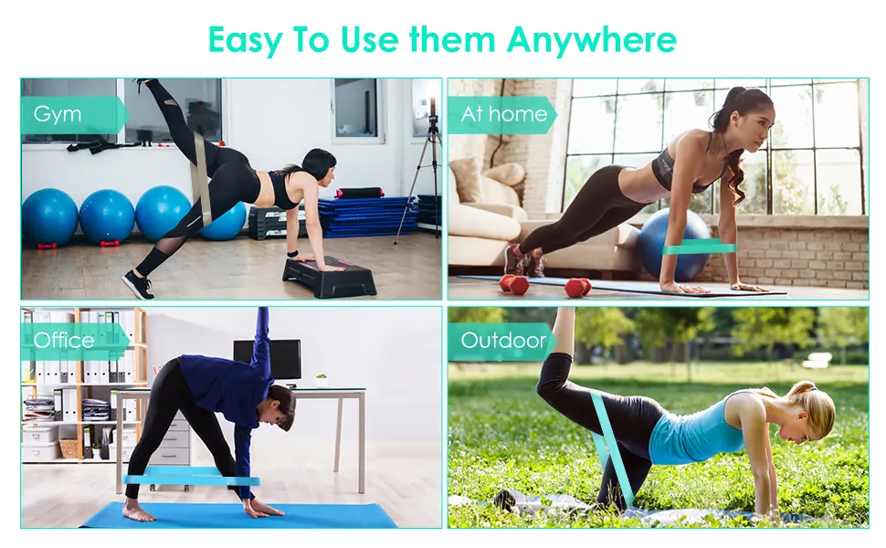 Resistance Loop Exercise Bands Set for Women Men Legs Butt Arms Shoulders Home Fitness, Strength Training, Yoga, Pilates Flexbands - product information 3