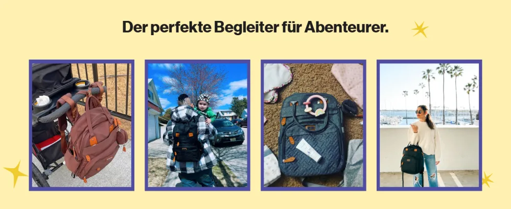BabbleRoo Baby Diaper Bag/Backpack Diaper Backpack Casual Diaper Bags Gray - Babbleroo Original-Wickeltasche Multifunktional, modisch und mit langlebigem Design konzipiert.